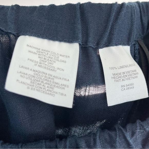 NWT Jones New York Linen Women’s Drawstring Waist Pants Navy Blue Size 10 - Picture 8 of 8